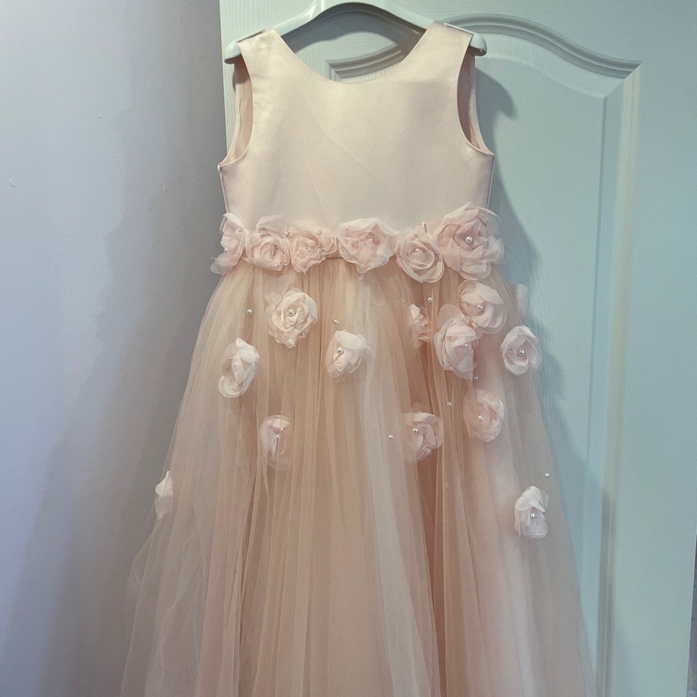 Princess Daliana Girls Size 6 Pink Rose Bud Dress